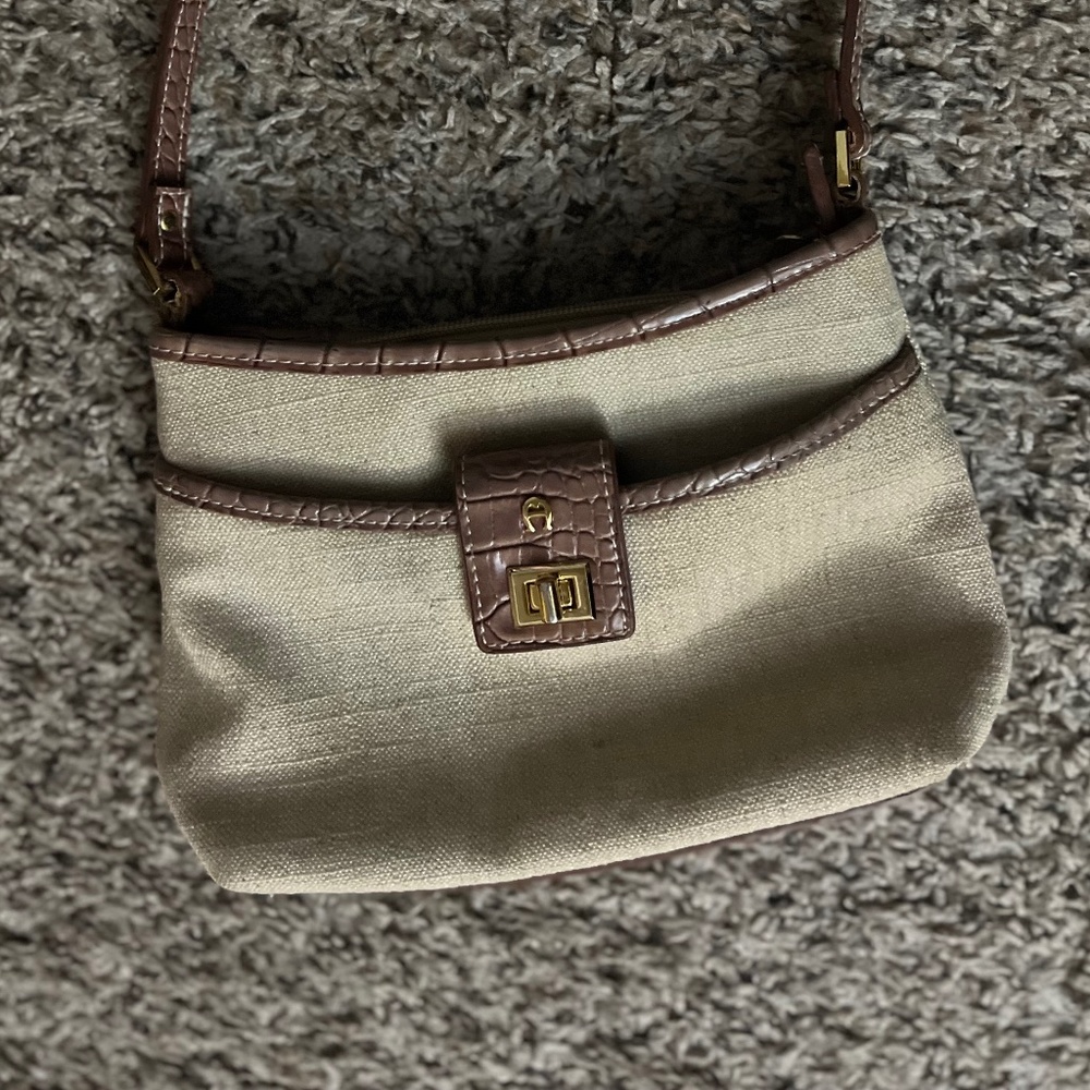 Etienne Aigner Linen All Aboard Mini Handbag